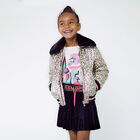 Girls Navy Logo Skirt, 1, hi-res