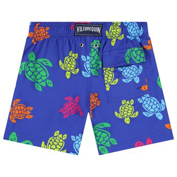 Boys Blue Turtle Swim Shorts