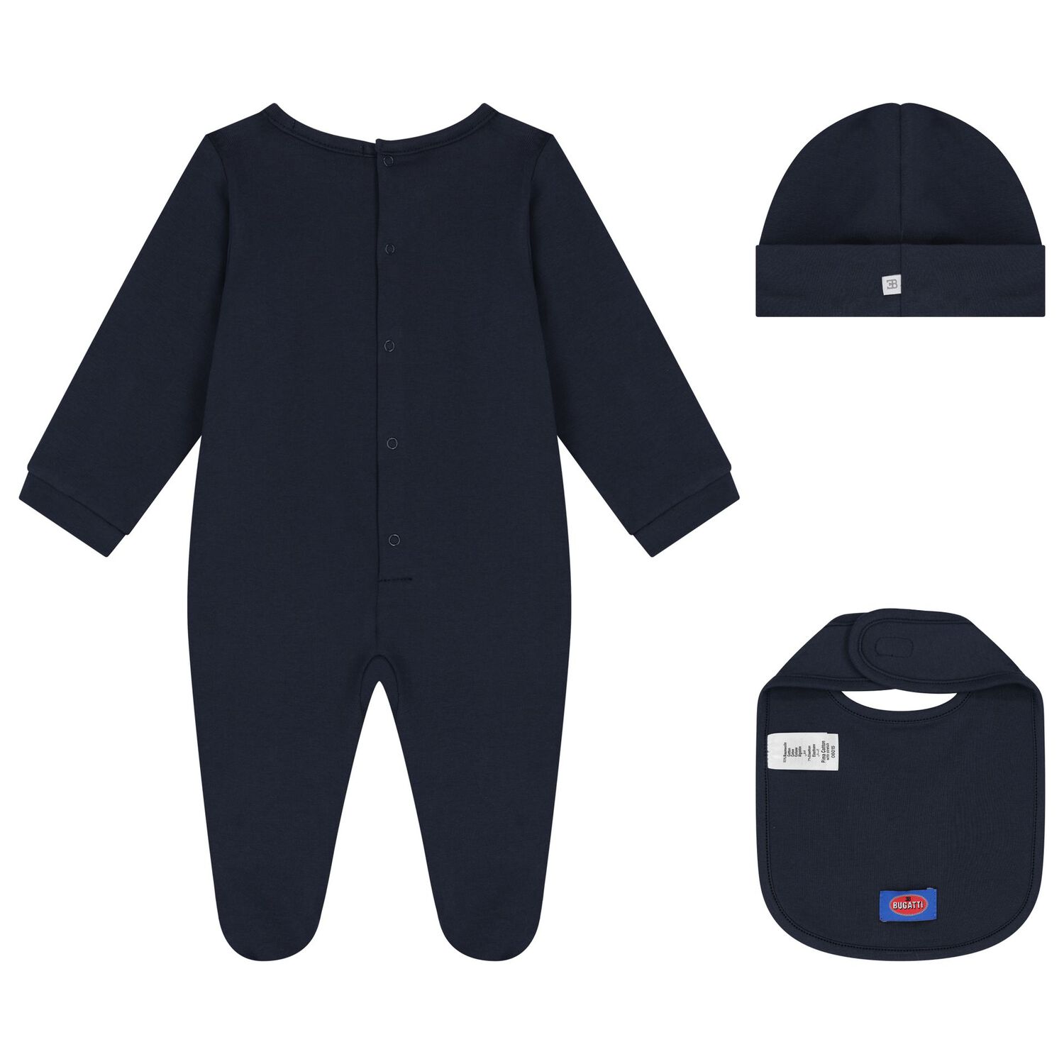 Baby Boys Navy Blue Logo Babygrow Gift Set, 1, hi-res