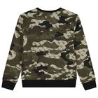 Boys Green Camouflaged Logo Sweatshirt, 1, hi-res