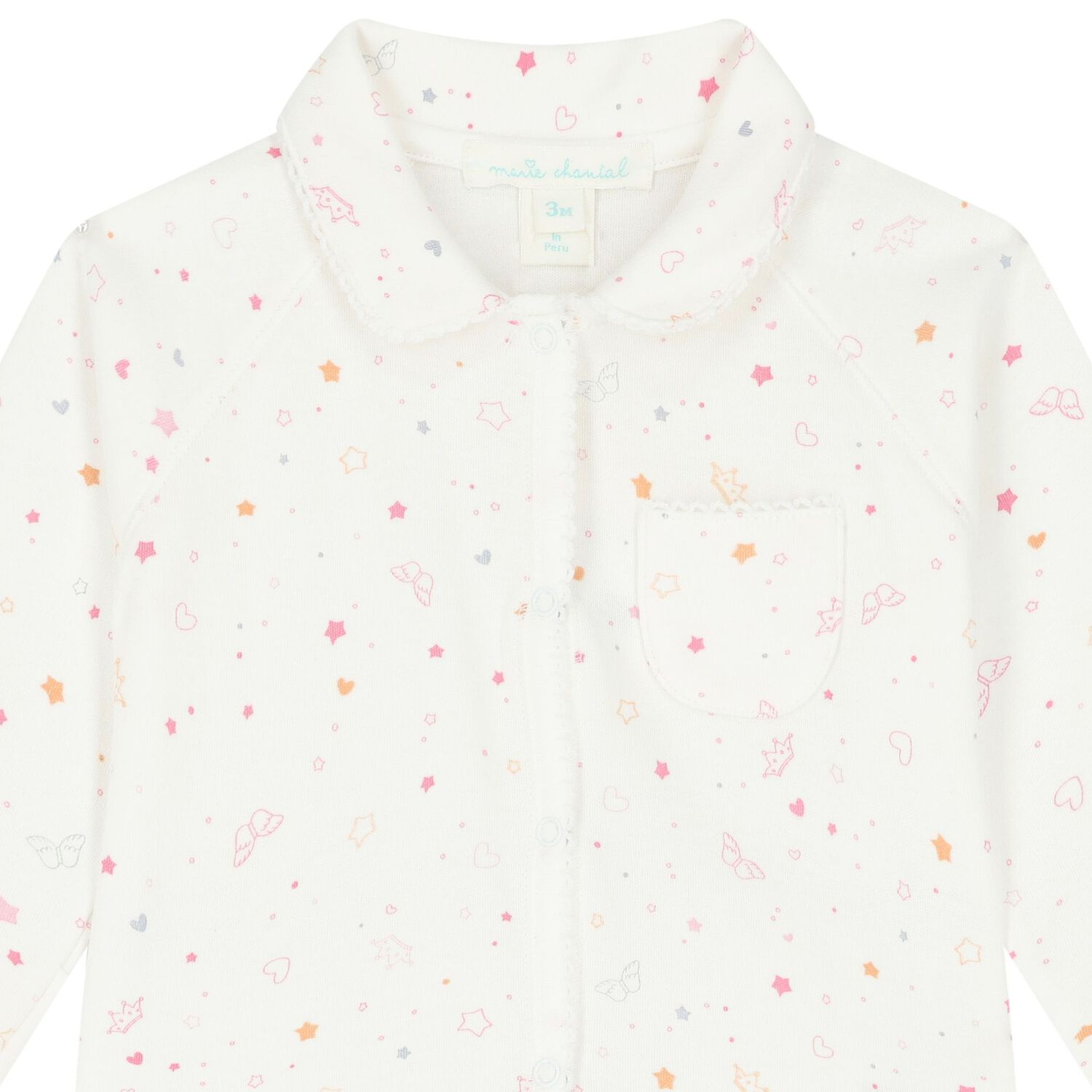 Baby Girls White & Pink Babygrow, 2, hi-res image number null