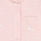 Baby Girls Pink Swan Romper Set, 3, hi-res