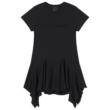 Girls Black Logo Dress
