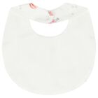 Baby Girls White & Pink Bibs ( 2-Pack ) , 1, hi-res
