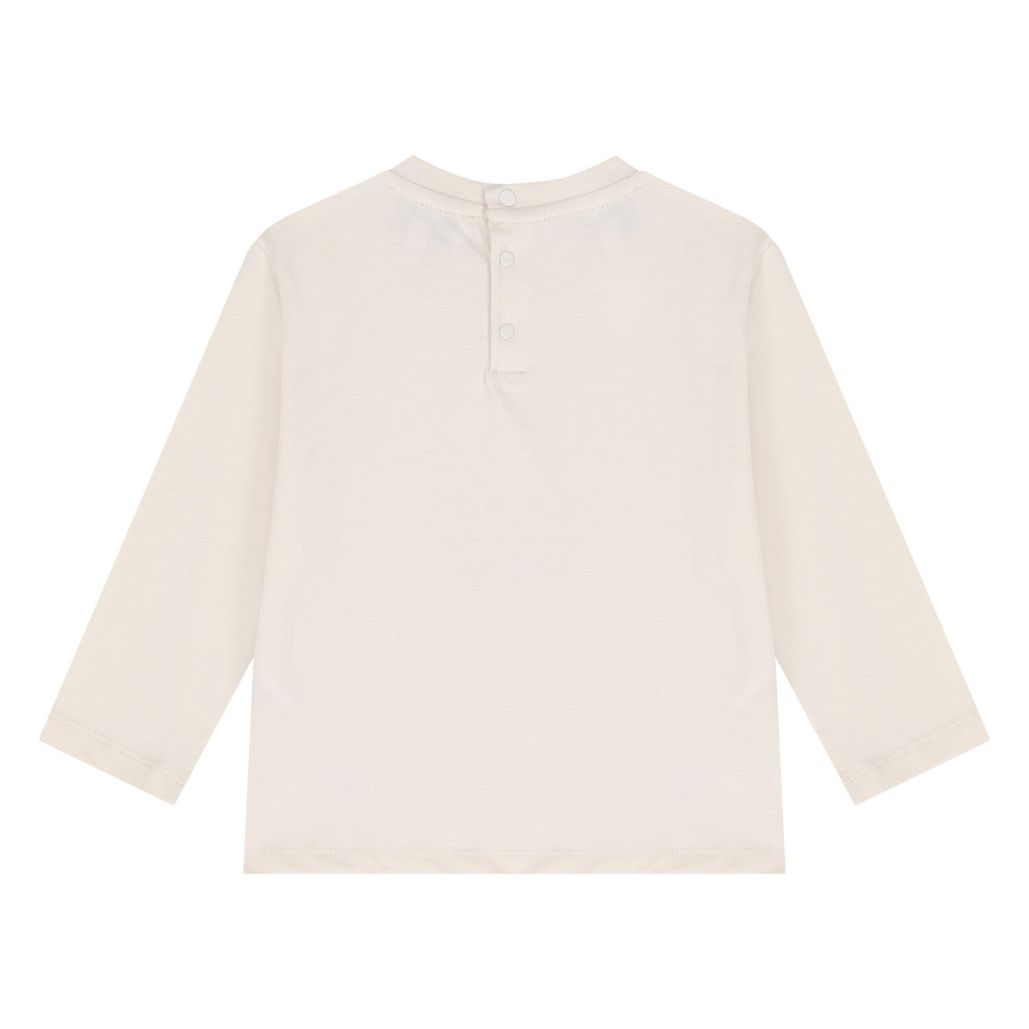 Younger Boys Beige & Ivory Logo Long Sleeve Top ( 2-Pack ), 1, hi-res