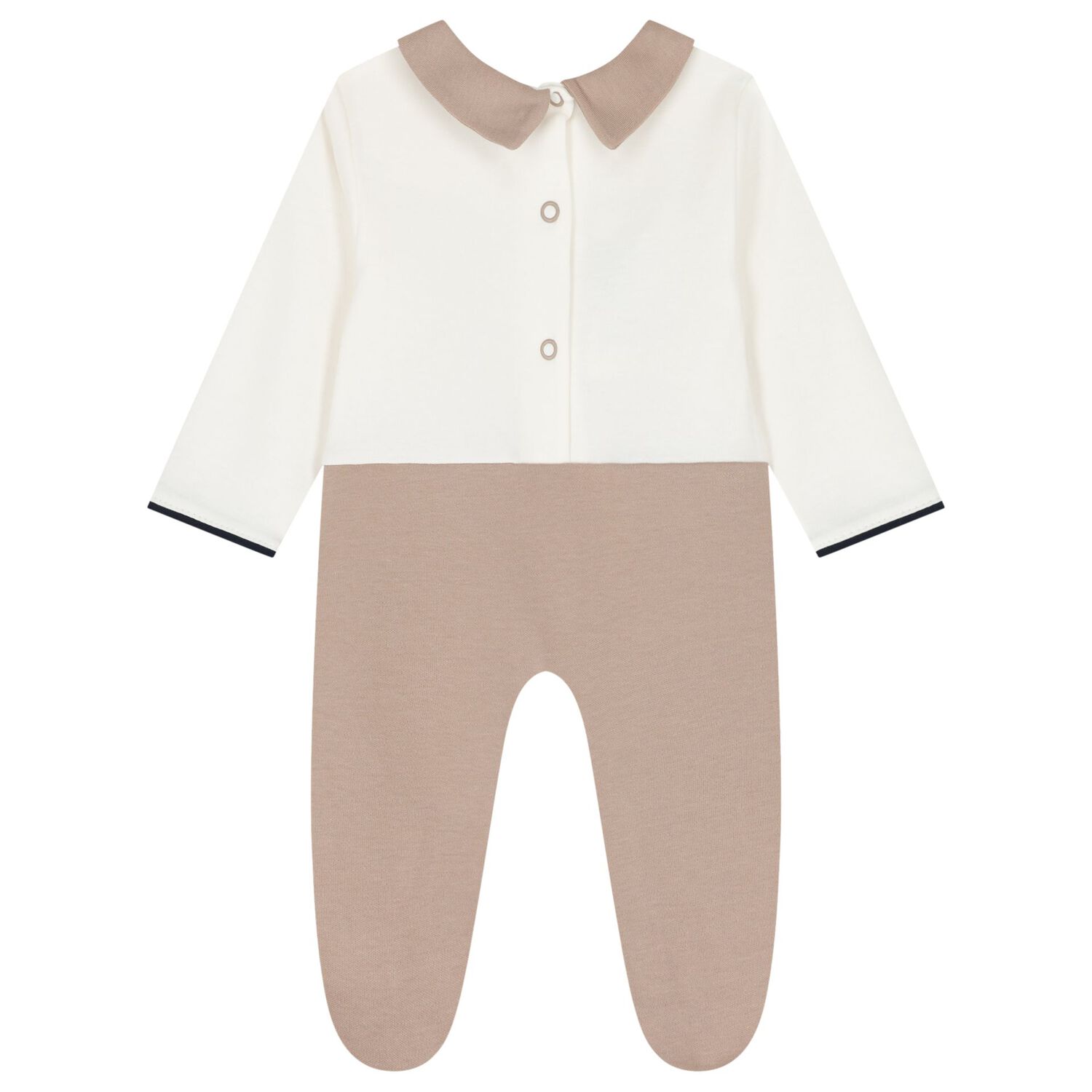 Baby Boys Ivory & Beige Balloon Babygrow, 1, hi-res