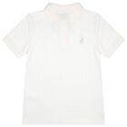 Boys White Logo Polo Shirt, 1, hi-res