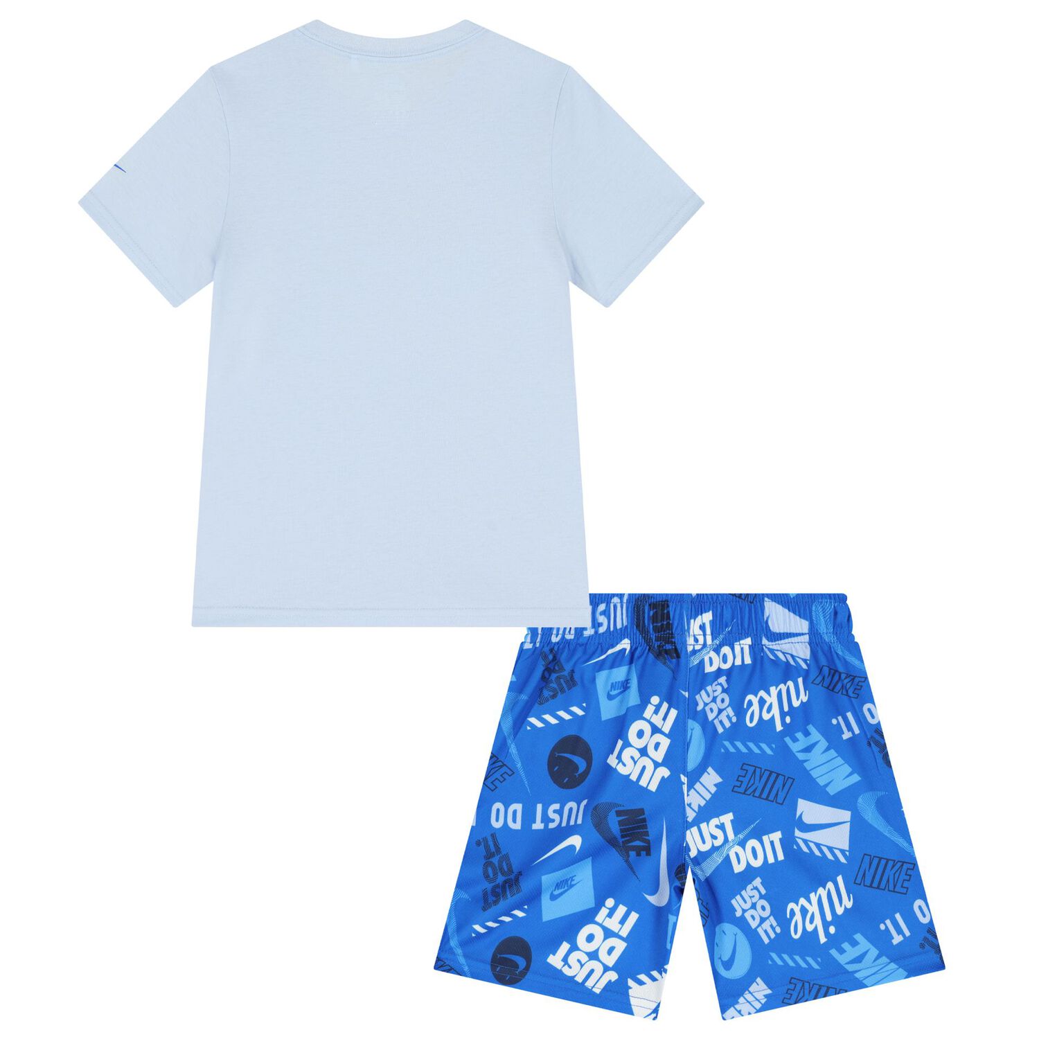 Boys Blue Logo Shorts Set, 1, hi-res