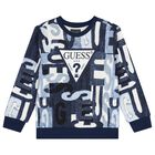Boys Blue Logo Sweatshirt, 2, hi-res