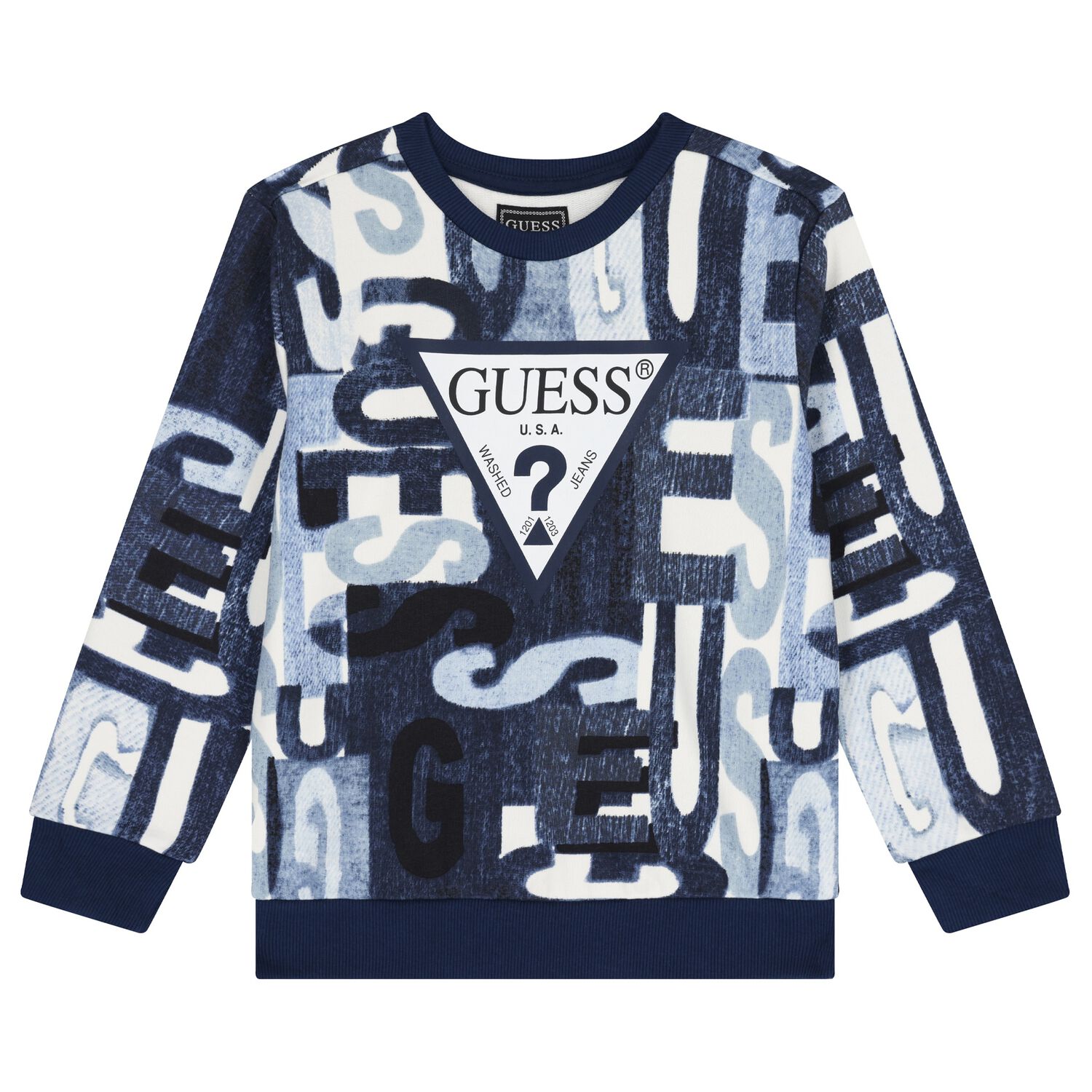 Boys Blue Logo Sweatshirt, 2, hi-res