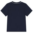 Boys Navy Blue Logo T-Shirt, 2, hi-res