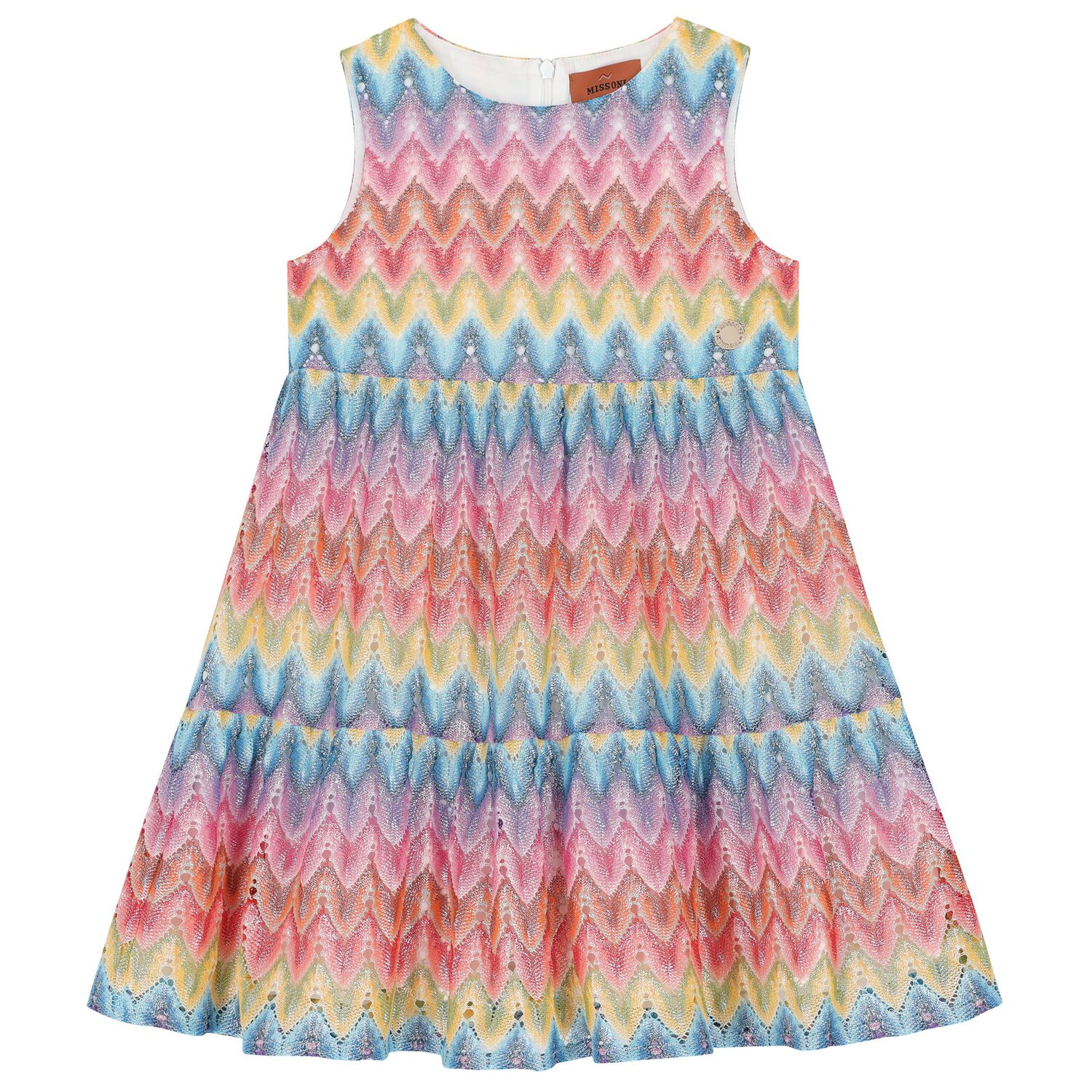Girls Multi-Colored Zigzag Dress, 1, hi-res