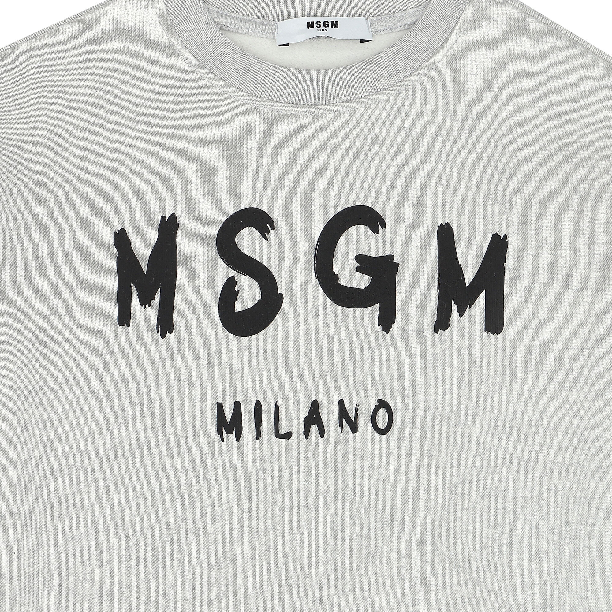 MSGM Grey Logo Sweatshirt | Junior Couture USA