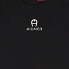Girls Black & Ivory Logo Dress, 2, hi-res