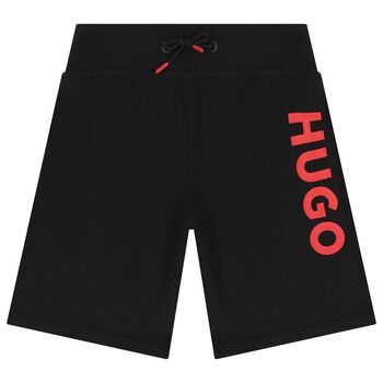 Boys Black Logo Shorts