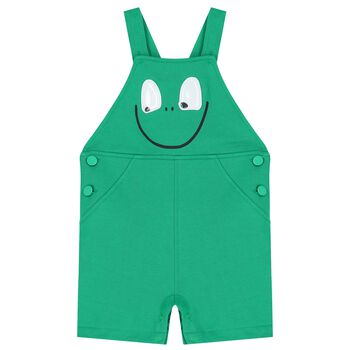 Baby Boys Green Frog Dungarees