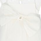 Girls Ivory Oversized Bow Tulle Dress, 1, hi-res