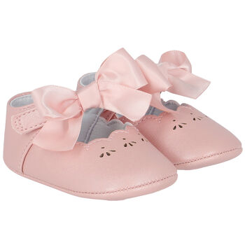Baby Girls Pink Bow Pre Walker Shoes