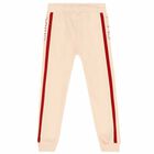 Girls Pale Pink Logo Joggers, 1, hi-res