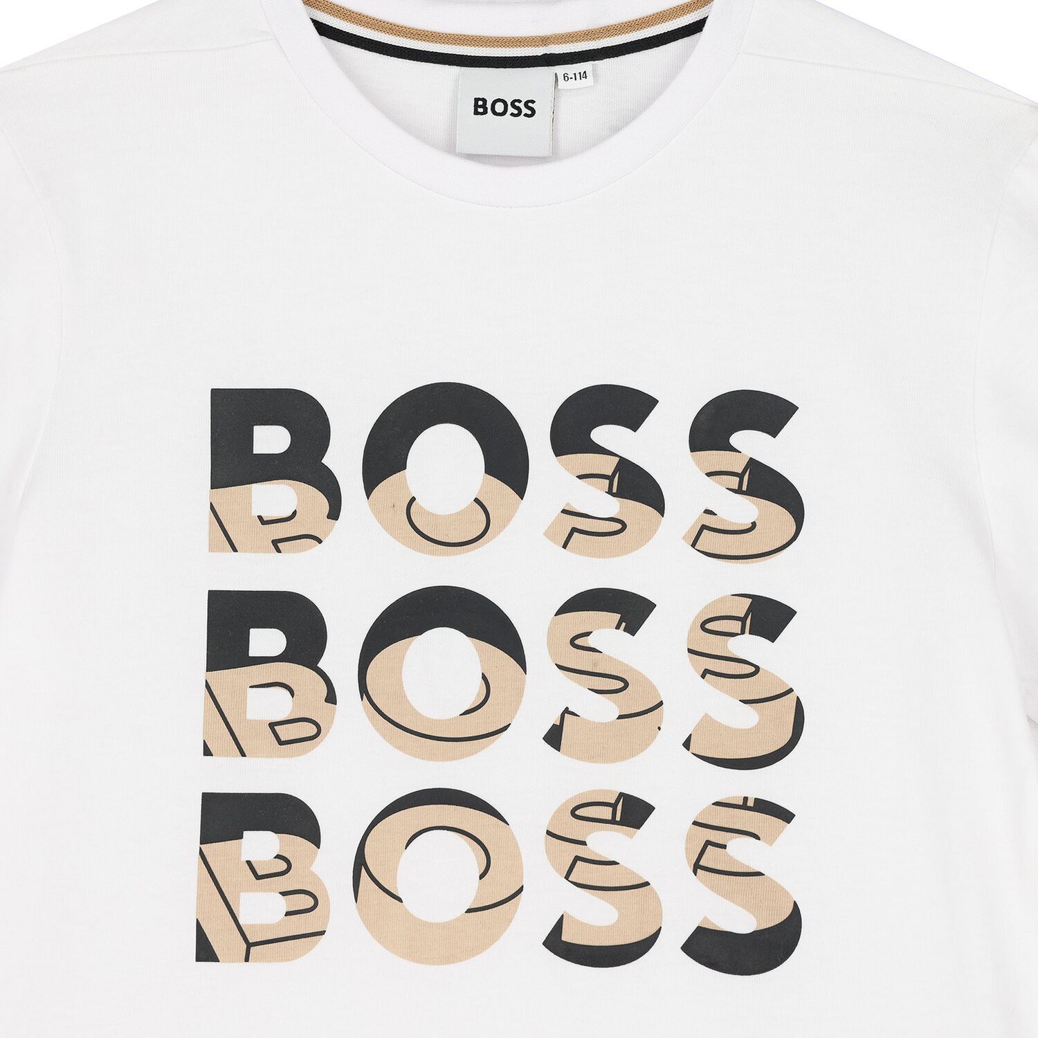 Boys White Logo T-Shirt, 5, hi-res image number null