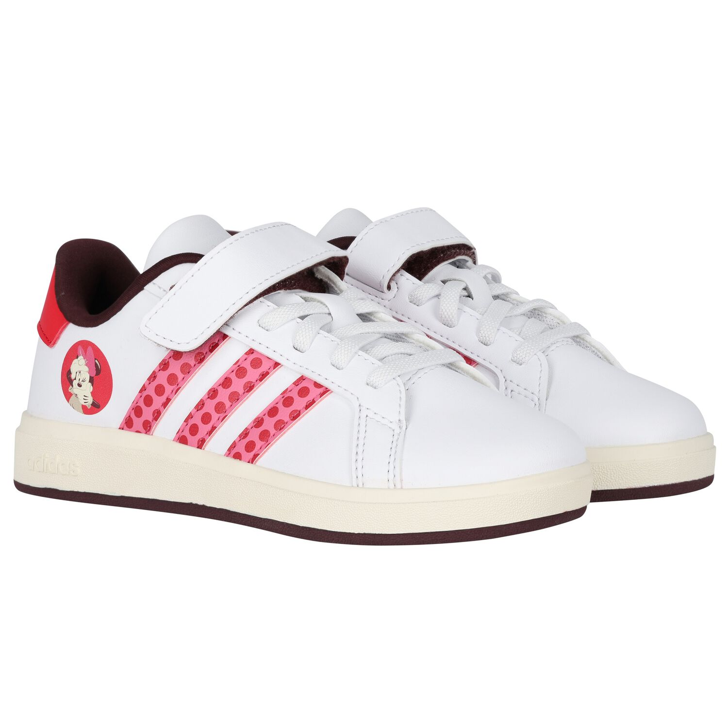 حذاء رياضي جراند كورت ميني للبنات باللونين الأبيض والوردي, 1, hi-res image number null