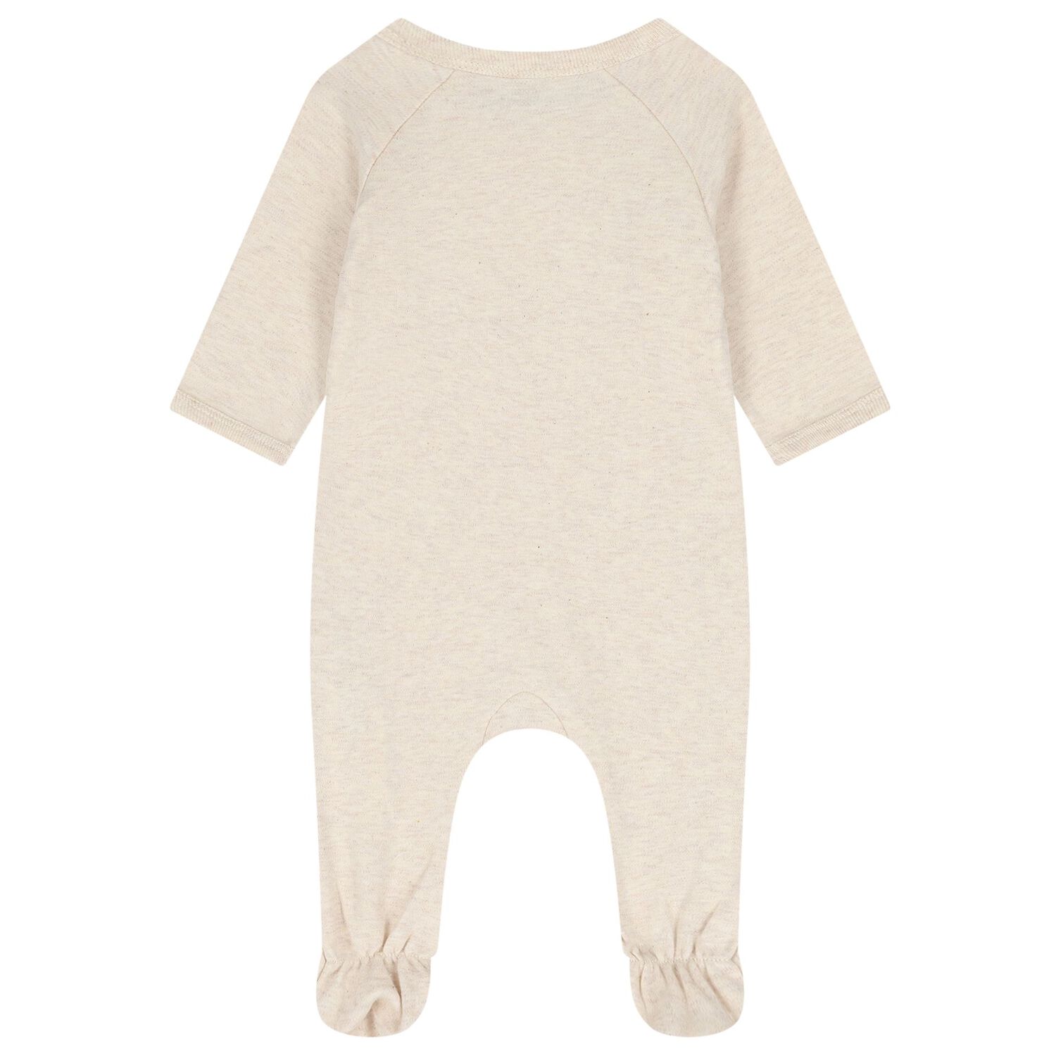Beige Tiger Logo Babygrow, 1, hi-res
