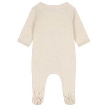 Beige Tiger Logo Babygrow
