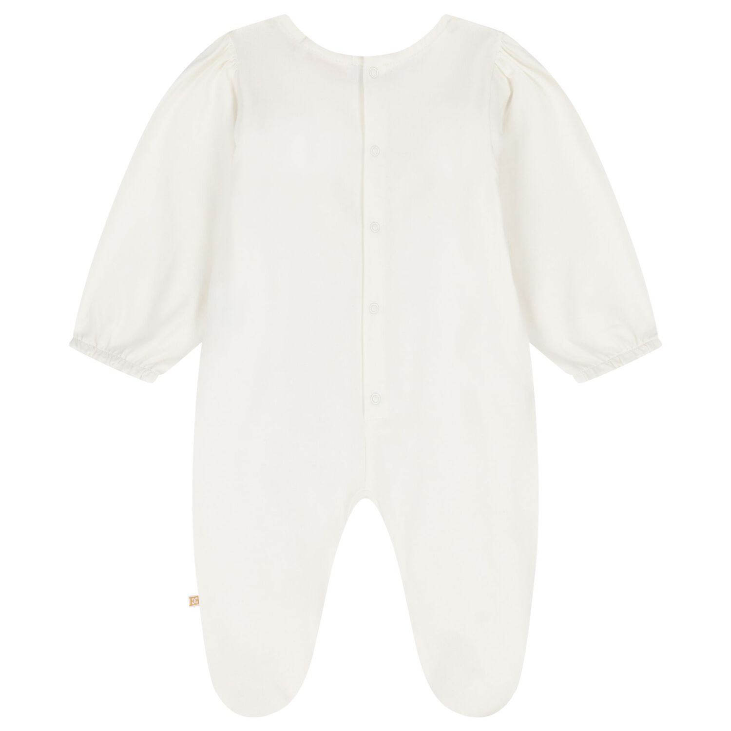 Baby Ivory & Gold Ruffled Babygrow, 1, hi-res