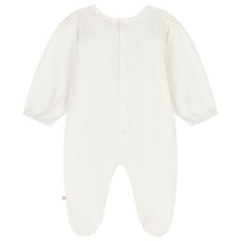 Baby Ivory & Gold Ruffled Babygrow