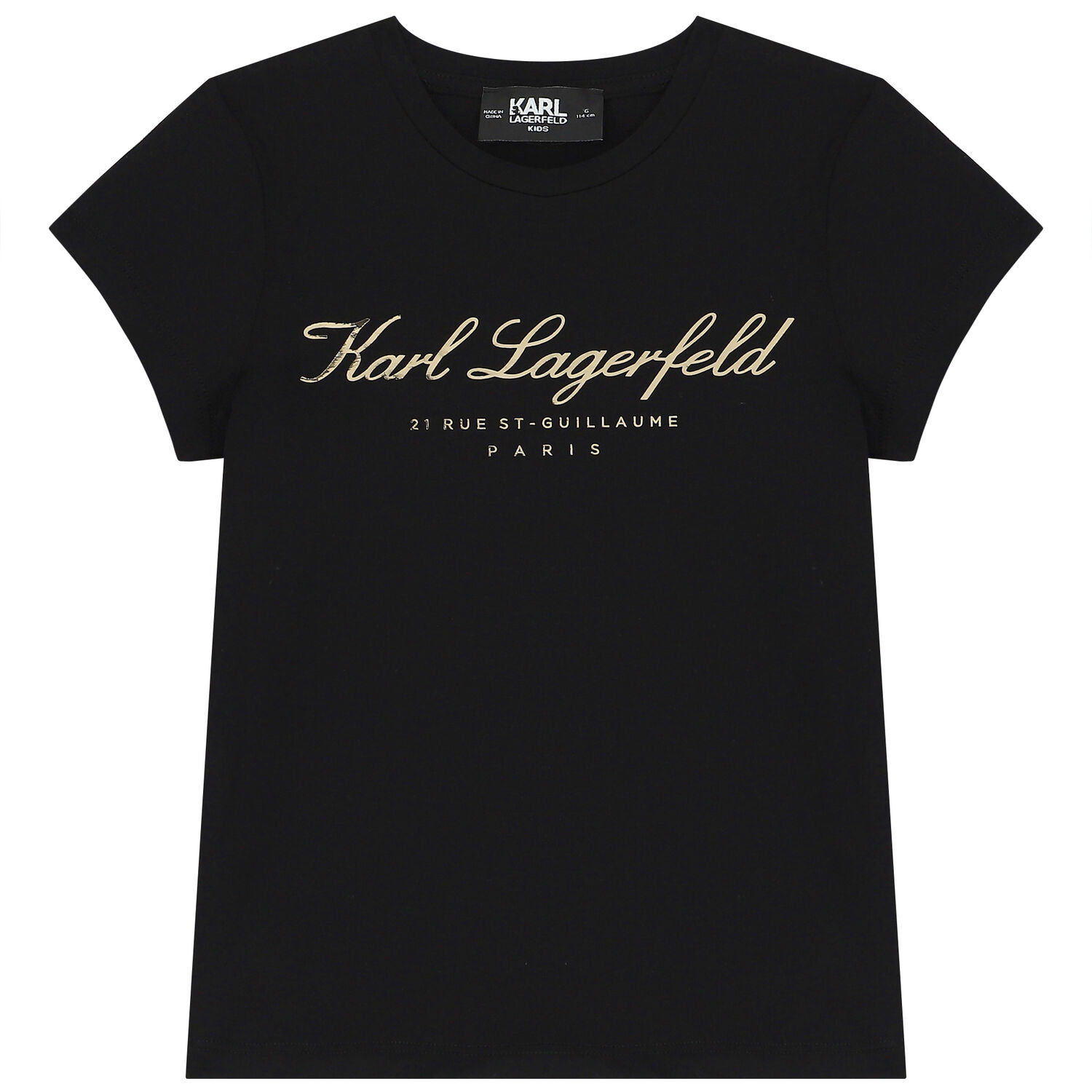 Girls Black Logo T-Shirt, 2, hi-res image number null