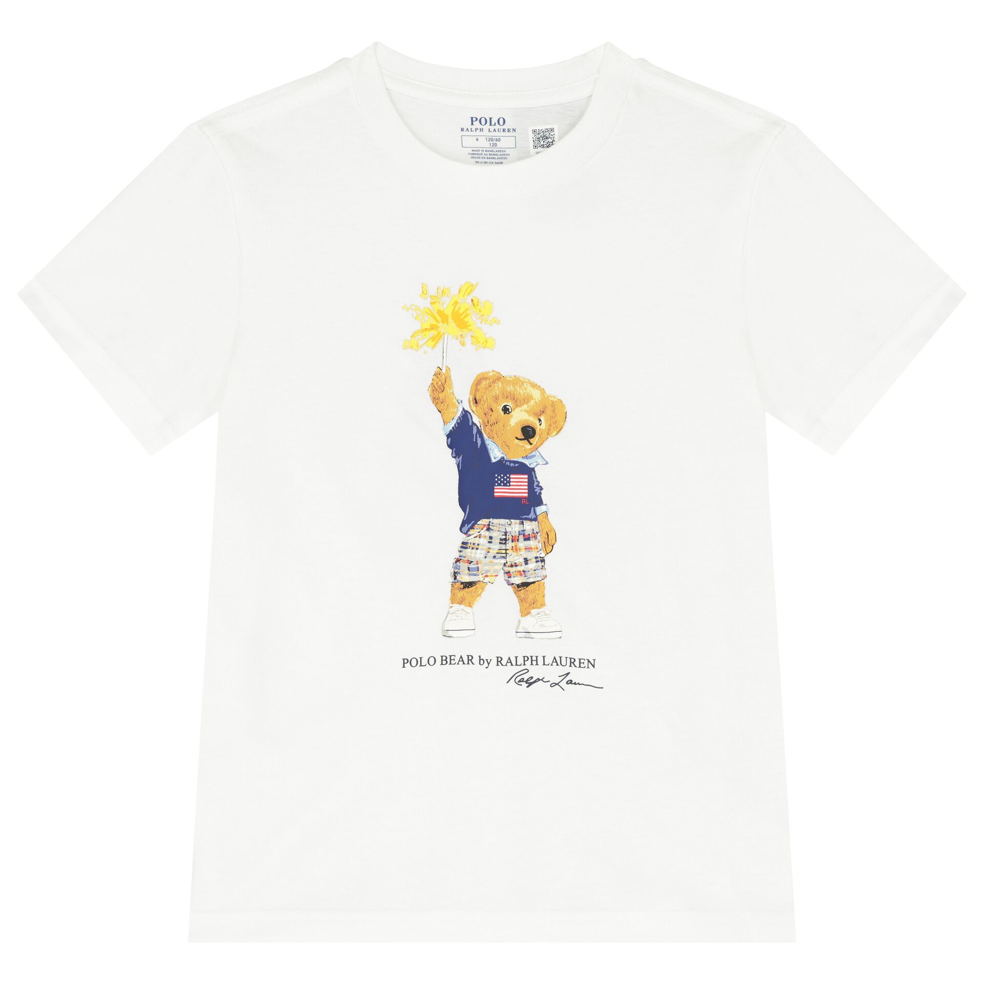 Ralph Lauren Boys White Polo Bear T Shirt Junior Couture Bahrain