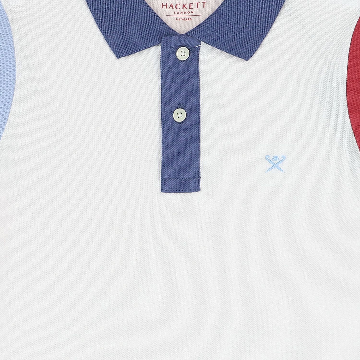 Boys White & Pink Logo Polo Shirts, 1, hi-res