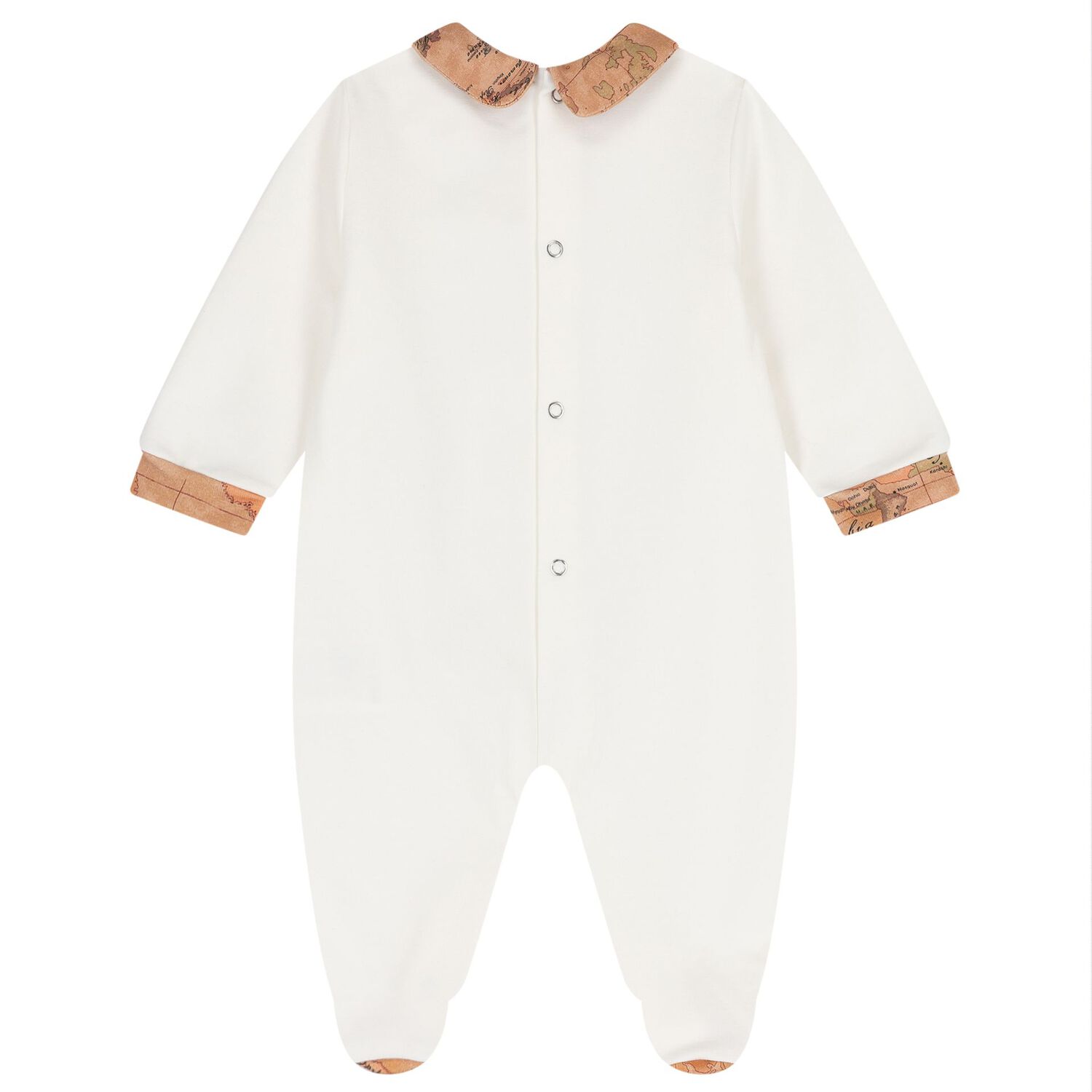Ivory & Beige Geo Map Babygrow Gift Set , 3, hi-res image number null