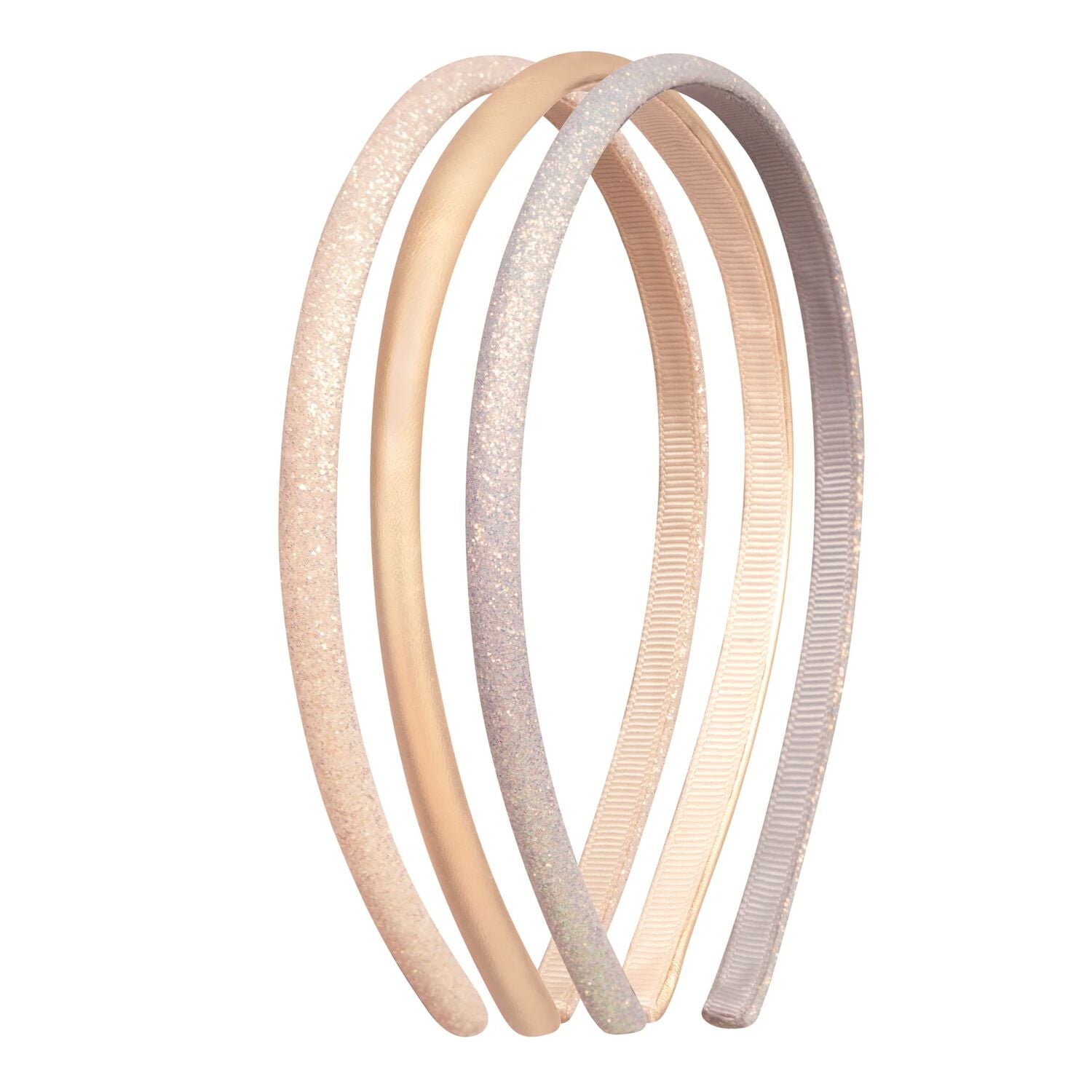 Girls Pink & Gold Glittery Headband ( 3 Pack ), 1, hi-res