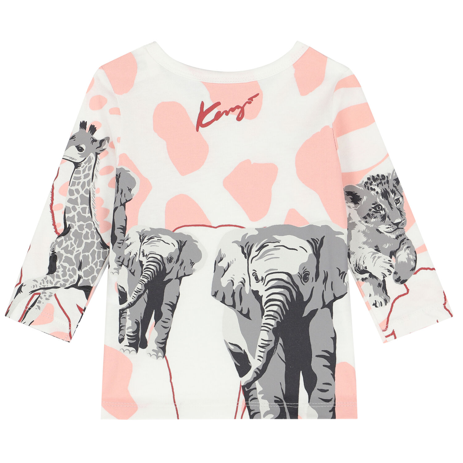 توب بالشعار باللون الابيض للبنات, 1, hi-res image number null