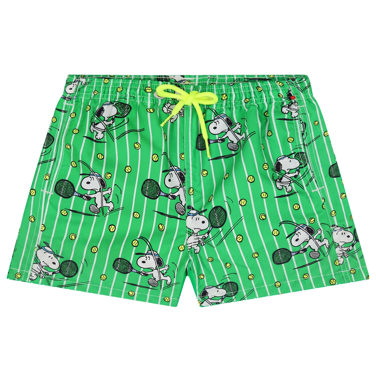Boys Green Snoopy Swim Shorts, 1, hi-res
