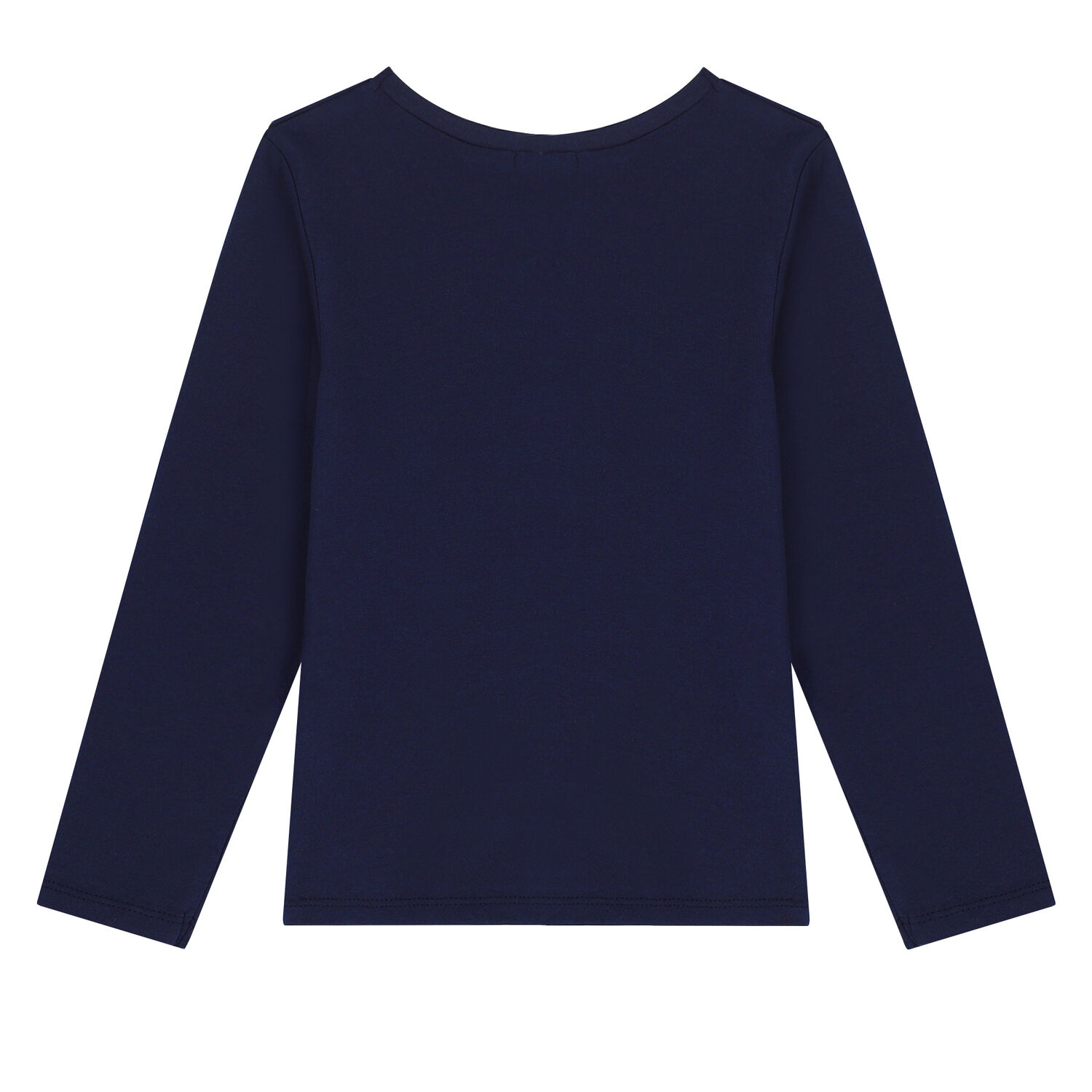 Girls Navy Logo Long Sleeve Top, 2, hi-res image number null