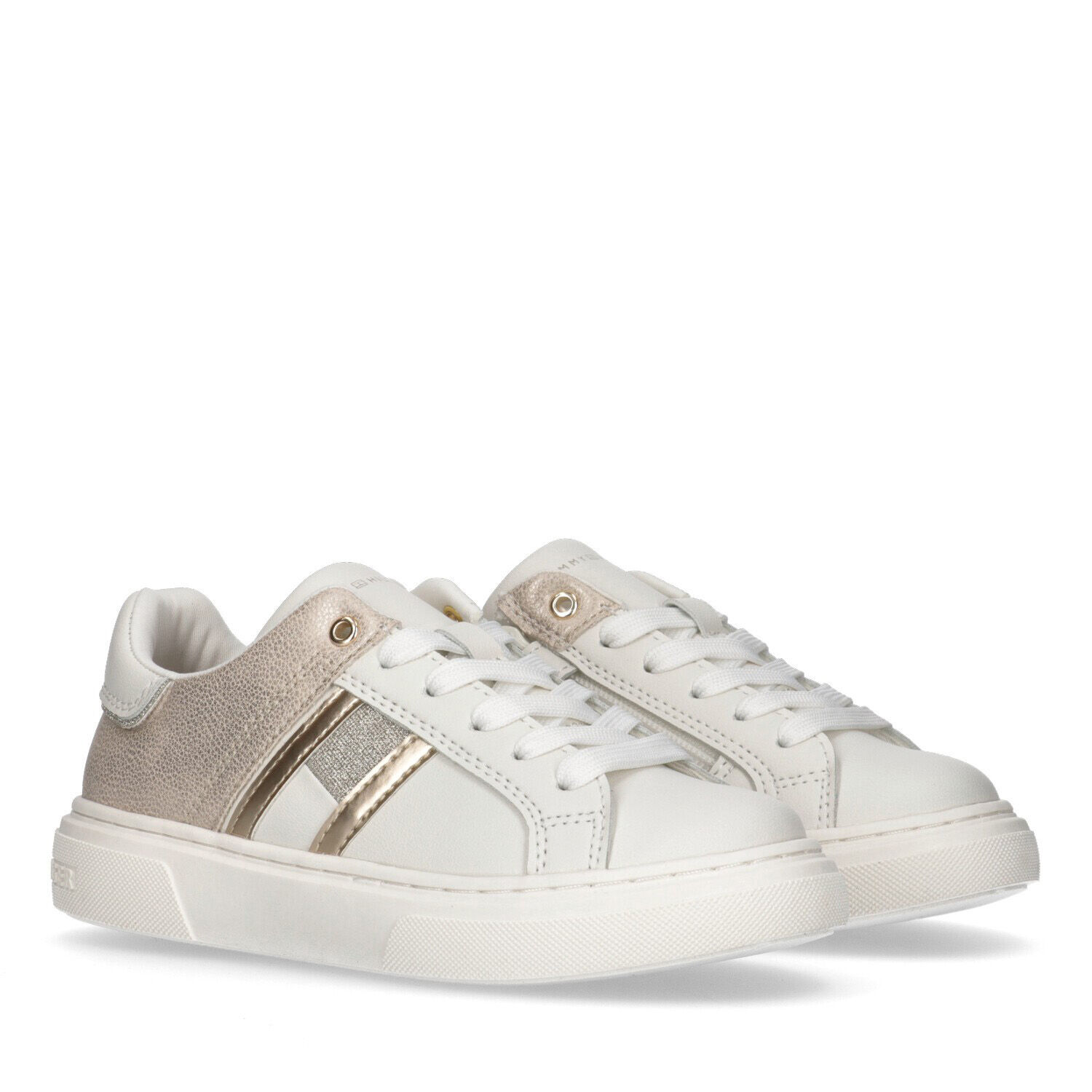 Tommy hilfiger gold trainers outlet