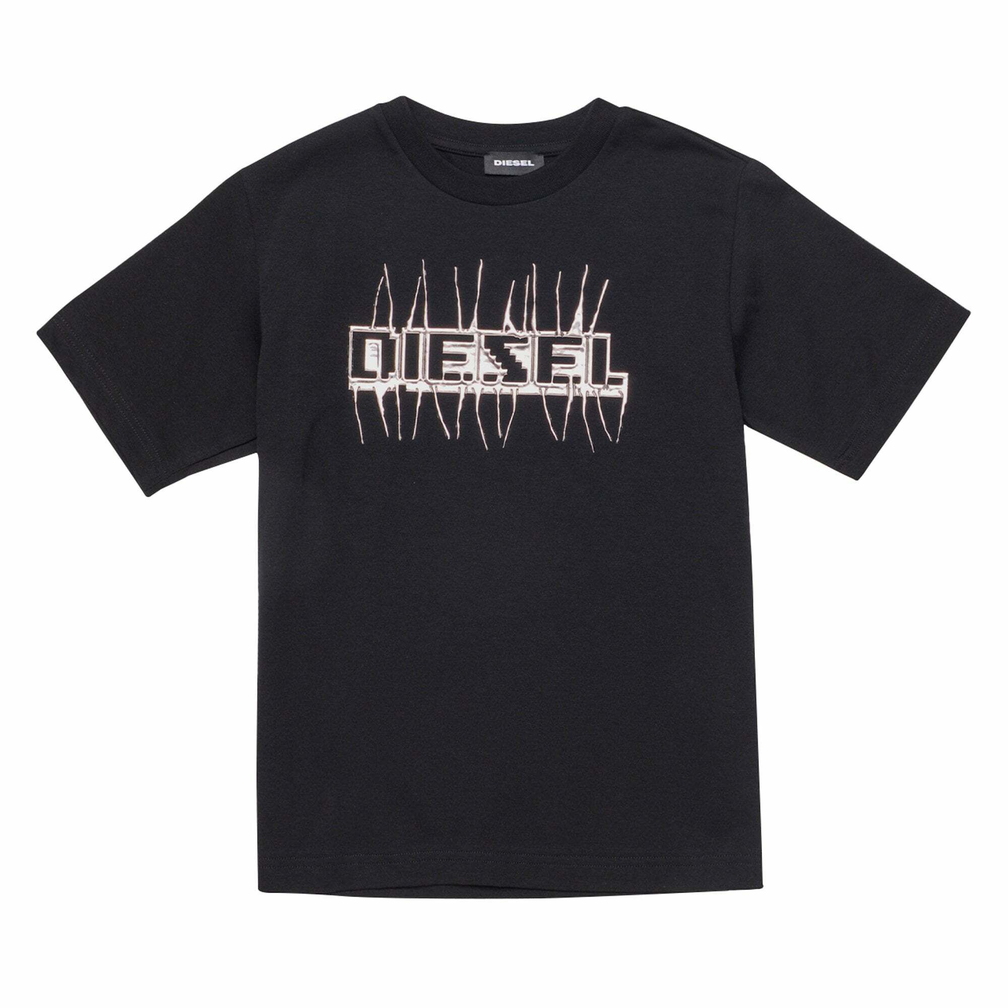「高評価！」注目のレビュ T-Shirt Logo Black Boys Diesel | USA Couture Junior トップス