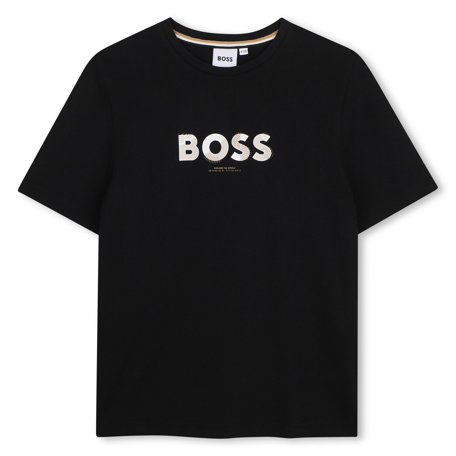Boys Black Logo T-Shirt, 1, hi-res