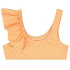 Girls Orange Ruffled Bikini, 1, hi-res