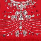 Girls Red Embellished Ruffled Tulle Dress , 1, hi-res
