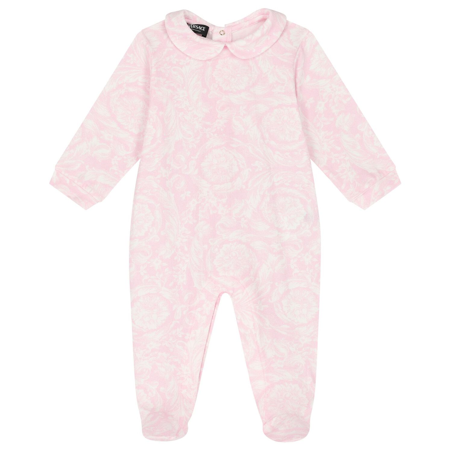 Baby Girls Pink & Ivory Barocco Babygrow Gift Set, 2, hi-res