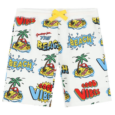 Boys White Beach Shorts