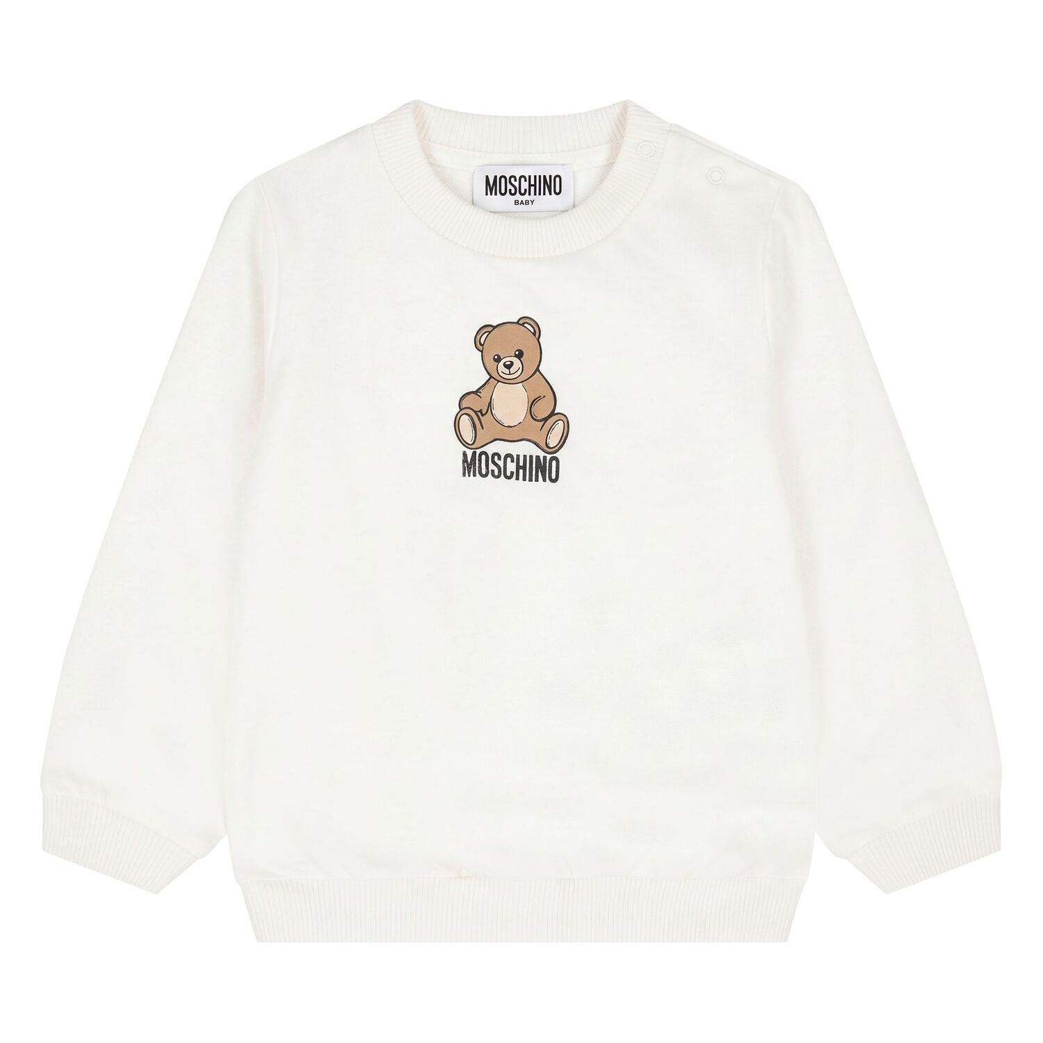 Younger White Teddy Bear Logo Tracksuit, 1, hi-res