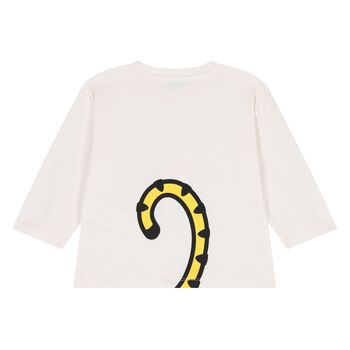 Younger Ivory Tiger Logo Long Sleeve Top