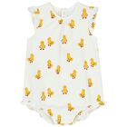 Baby Girls Yellow & White Rompers ( 3-Pack ), 2, hi-res