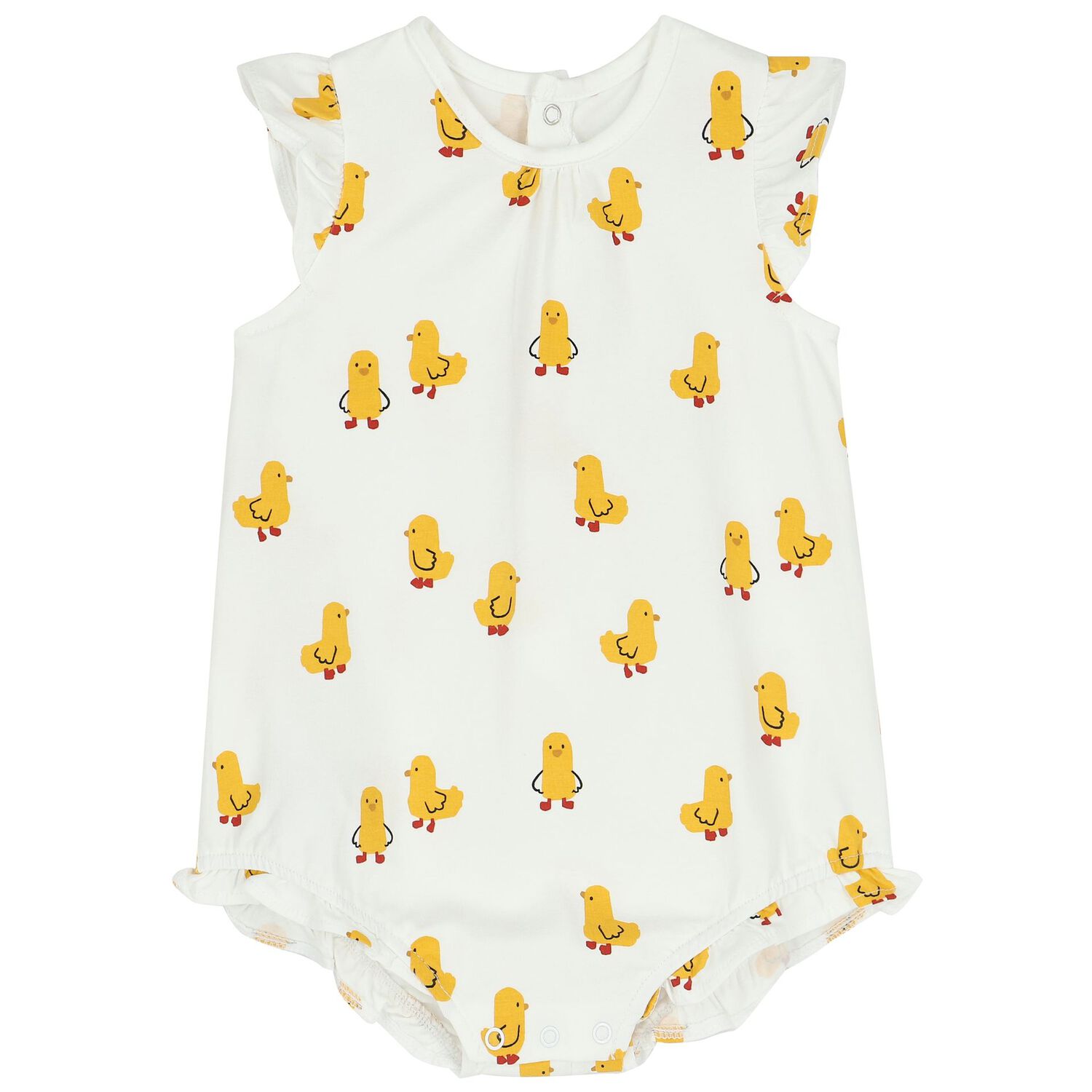 Baby Girls Yellow & White Rompers ( 3-Pack ), 2, hi-res image number null