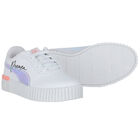 Girls White Carina Trainers, 1, hi-res