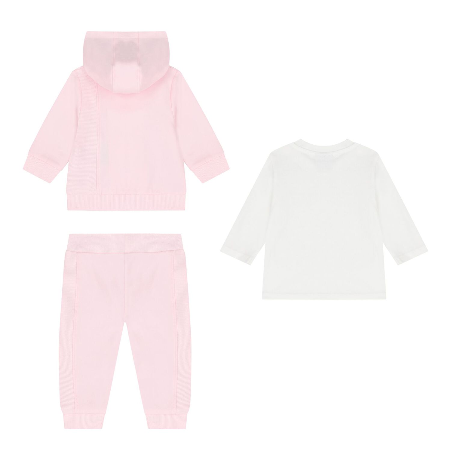 Baby Girls Pink & White Tracksuit Gift Set, 1, hi-res